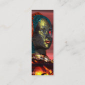 アレスCYBORGポートレートレッドイエローサイエンスフィクション スキニー名刺 (裏面)