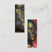 アレスCYBORG、赤黄 スキニー名刺 (正面/裏面)