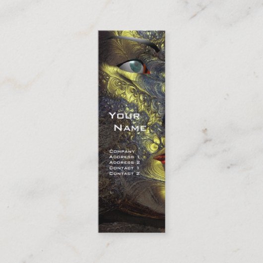 アレスCYBORG、赤黄 スキニー名刺 (正面)