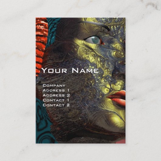 アレスCYBORG、赤黄 名刺 (正面)