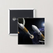 アレスIクルー発射車 缶バッジ (正面&裏面)