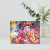 アレッキーノ遊のバイオリンとコロンビナ ポストカード (スタンド正面)