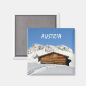 アレックの土産アルプスのオーストリア冬 マグネット (正面/裏面)