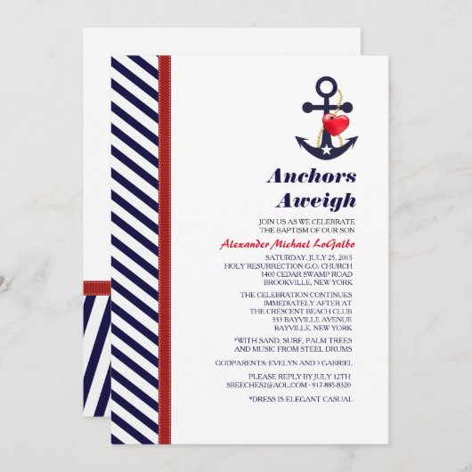 アレックスの招待 招待状 (正面/裏面)