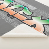 アレックスユアネームグラフィティブリックウォ絵を描ール(ばちゃばちゃ)跳ねる シェルパブランケット (3/4)