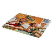 アレックス・ロスのビーチでのカードゲーム カッティングボード (角)