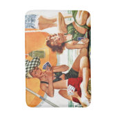 アレックス・ロスのビーチでのカードゲーム バスマット (正面縦)