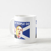 アレックスSalmondが付いているスコットランドの旗 コーヒーマグカップ (正面左)