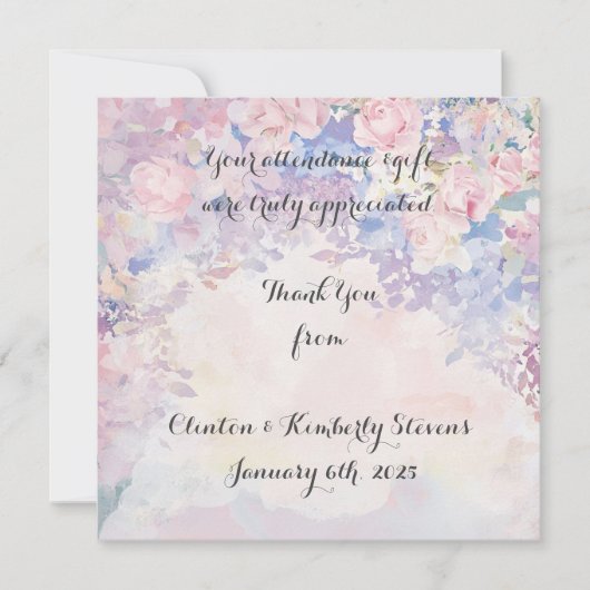 アレッサンドラ カスタマイズ フラット サンクス カード (正面)