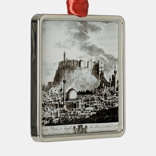 アレッポ、シリア市そして城の眺め メタルオーナメント (右)