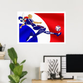 アレツレブレウスフットボールボフランスのレーギフト ポスター (ホームオフィス)