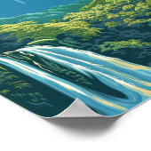 アレナルボルケーノコスタリカヴィンテージトラベルプレイス ポスター (角)