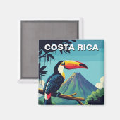 アレナル火山コストラリカ旅行でトゥーカン マグネット (正面/裏面)