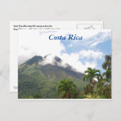 アレナル火山,コスタリカのはがきの緑のビパー ポストカード (正面/裏面)