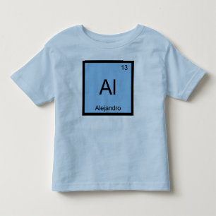 アレハンドロ名化学要素周期表 トドラーTシャツ