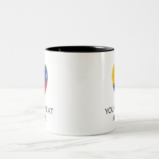 アレパおもしろい引用文コロンビア食品 ツートーンマグカップ (中央)