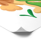 アレフヘブライ語アレフBet （アルファベット）ライオンプリント ポスター (角)