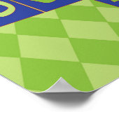 アレフベイス ポスター (ネイビーとグリーン) (角)