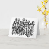 アレフベットのユダヤ人グリーティングカード カード (黄色い花)