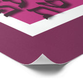 アレフベットポスタモダンー – 紫 ポスター (角)