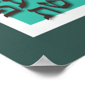 アレフベットポスター – モダン青 ポスター (角)