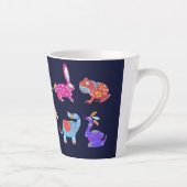 アレブリエパーソナライズされたメキシカン動物フォークアート カフェラテマグ (右)