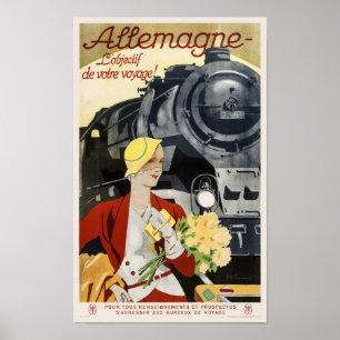 アレマーニュ・ドイツ鉄道ヴィンテージポスター1928 ポスター
