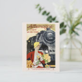 アレマーニュ・ドイツ鉄道ヴィンテージポスター1928 ポストカード (スタンド正面)