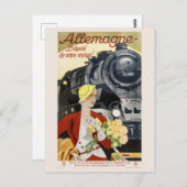 アレマーニュ・ドイツ鉄道ヴィンテージポスター1928 ポストカード (正面/裏面)