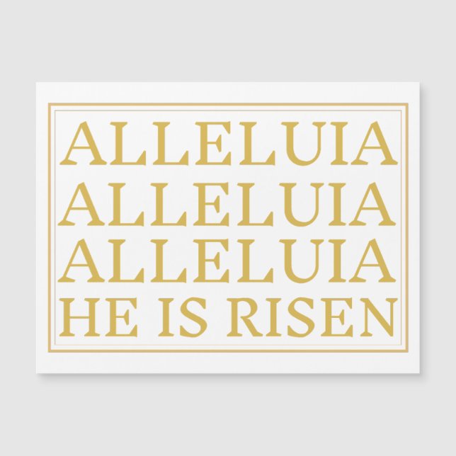 アレリア彼は復活したイースター磁気カード (正面)