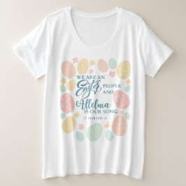アレリア復活祭エッグ プラスサイズTシャツ