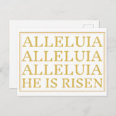 アレリア・カトリック復活祭の挨拶 ポストカード (正面/裏面)