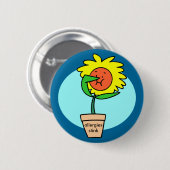 アレルギーが悪臭を放ち、くしゃみ花 缶バッジ (正面&裏面)