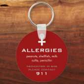 アレルギーのキーチェーン キーホルダー (正面)