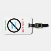 アレルギーの医学警報によってカスタマイズ食物アレルギー ラゲッジタグ (正面横)