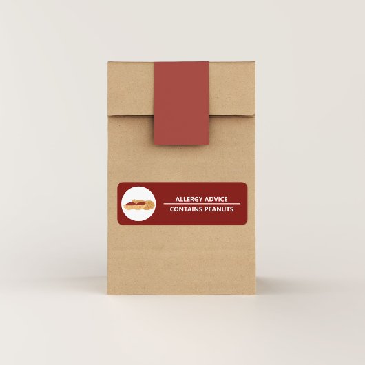 アレルギーアドバイス – ピーナッツのステッカーを含む ラベル