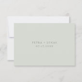 アレルギーノート付きボヘミアン植物結婚式RSVP 出欠カード (裏面)