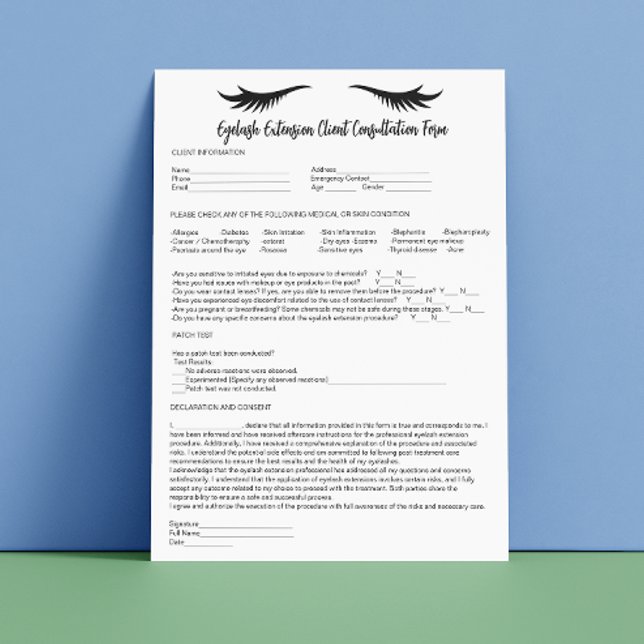 アレルギーパッチテストスクリプト書道の同意型枠 レターヘッド (Allergy Patch Test Script Calligraphy Consent Form Letterhead)