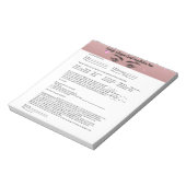 アレルギーパッチテストバラ金ゴールド同意型枠 ノートパッド (回転)