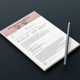 アレルギーパッチテストバラ金ゴールド同意型枠 ノートパッド