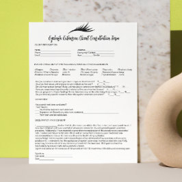 アレルギーパッチ試験まつ毛延長の同意ホワイト レターヘッド