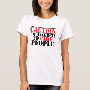 アレルギー人々を偽造するため Tシャツ