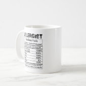 アレルギー体栄養ファクト11oz Mug コーヒーマグカップ (正面左)