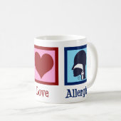 アレルギー医師の平和ラブアレルギー コーヒーマグカップ (正面右)