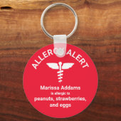 アレルギー医療警報 キーホルダー (正面)