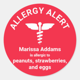 アレルギー医療警報 ラウンドシール