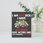 アレルギー患者ジョークアレルギーユーモアアレルギー ポストカード (スタンド正面)