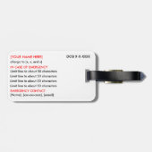 アレルギー注意深いID/ICEのラベル ラゲッジタグ (裏面横)