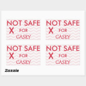 アレルギー特殊ダイエット用の食品 長方形シール (シート)