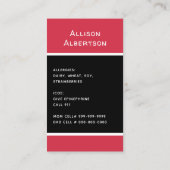 アレルギー警告児童写真医療救急デイケア コーリングカード (裏面)